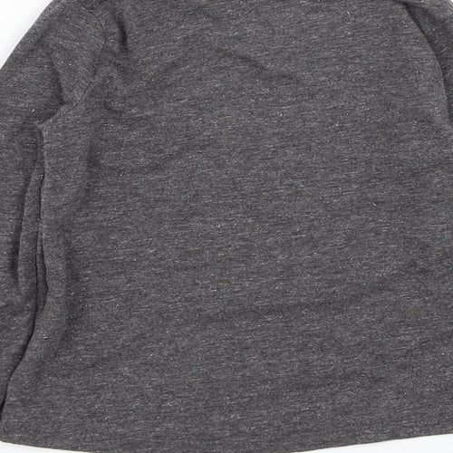 Primark Girls Grey  Polyester Basic T-Shirt Size 2-3 Years Round Neck Pullover