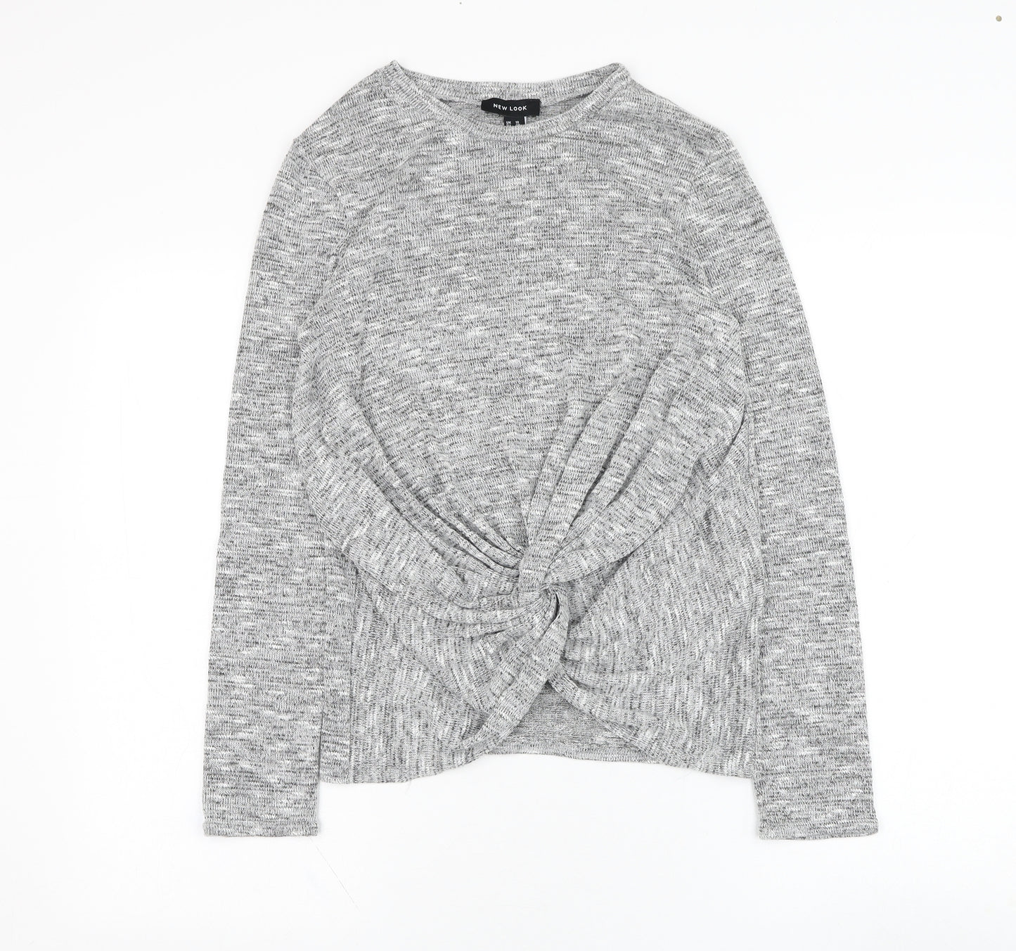New Look Womens Grey Round Neck  Polyester Pullover Jumper Size 10