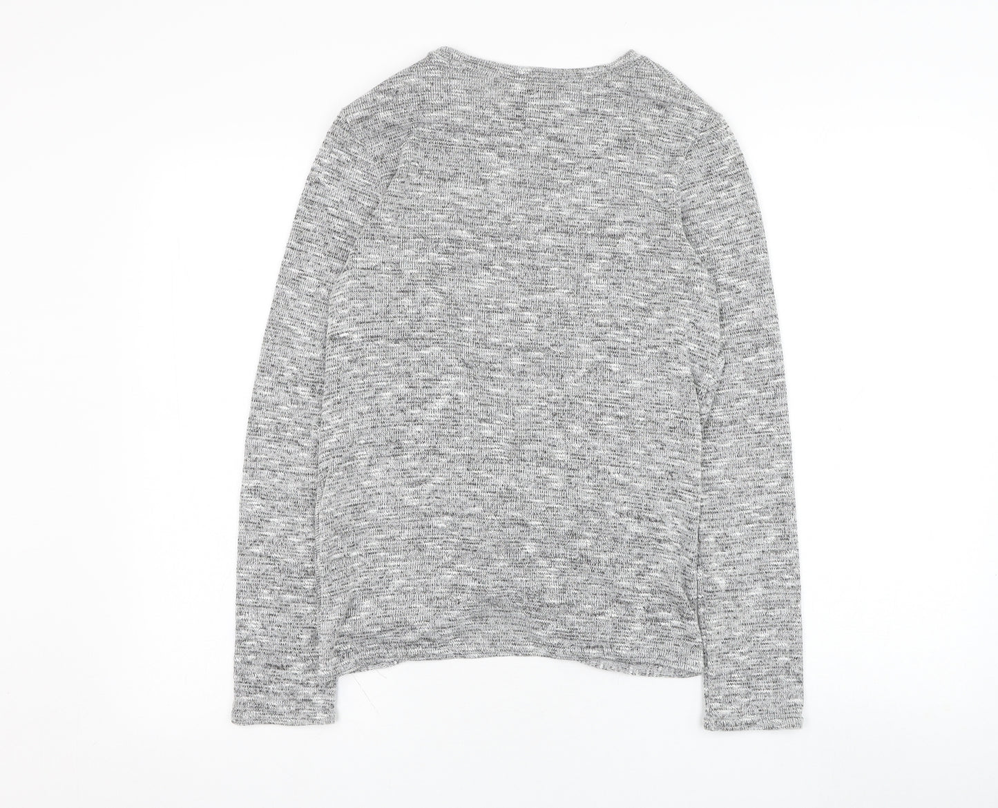 New Look Womens Grey Round Neck  Polyester Pullover Jumper Size 10