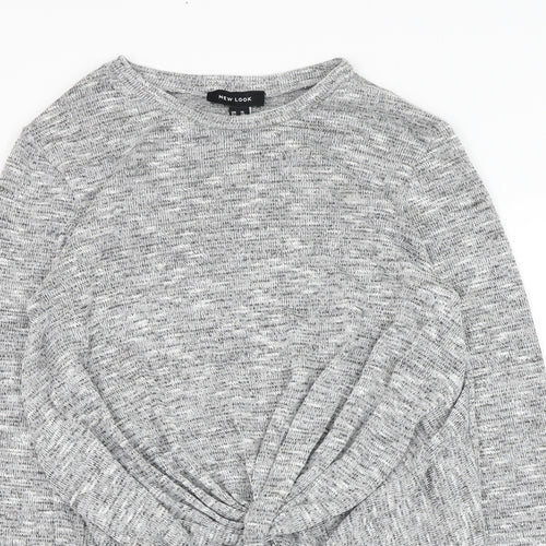 New Look Womens Grey Round Neck  Polyester Pullover Jumper Size 10
