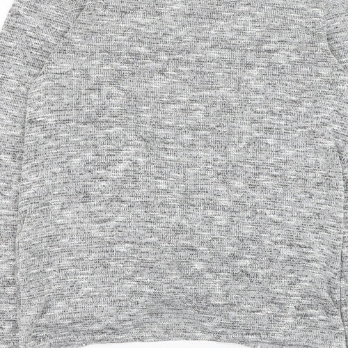 New Look Womens Grey Round Neck  Polyester Pullover Jumper Size 10
