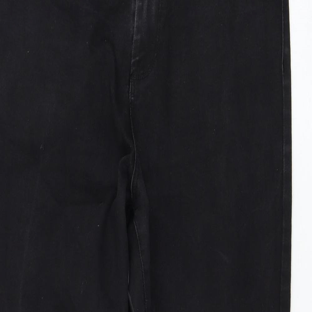 Primark Womens Black  Cotton Skinny Jeans Size 14 L26 in Regular Zip