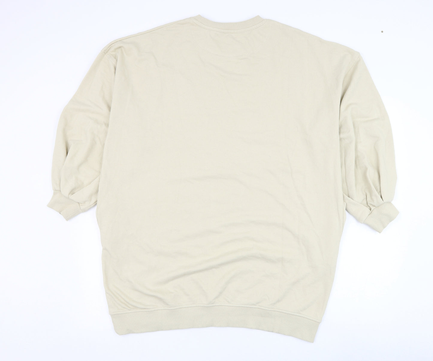 F&F Womens Beige  Cotton Pullover Sweatshirt Size 16  Pullover