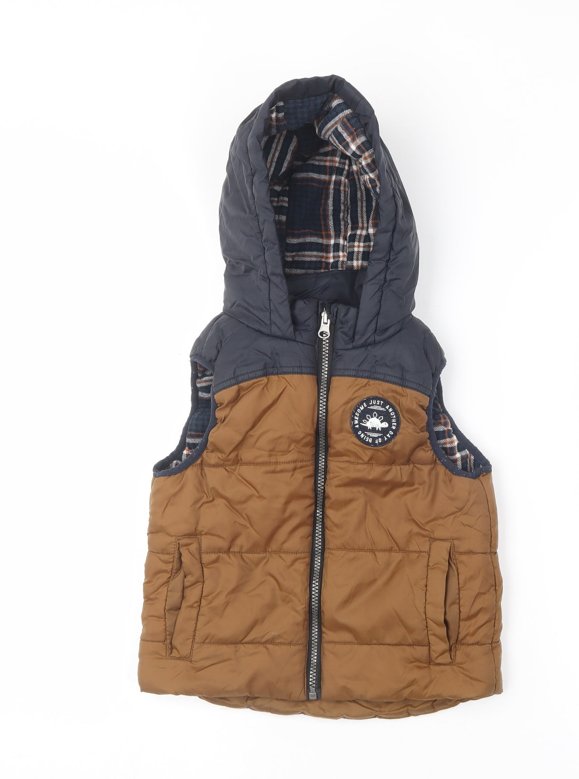 George Boys Brown   Gilet Coat Size 2-3 Years