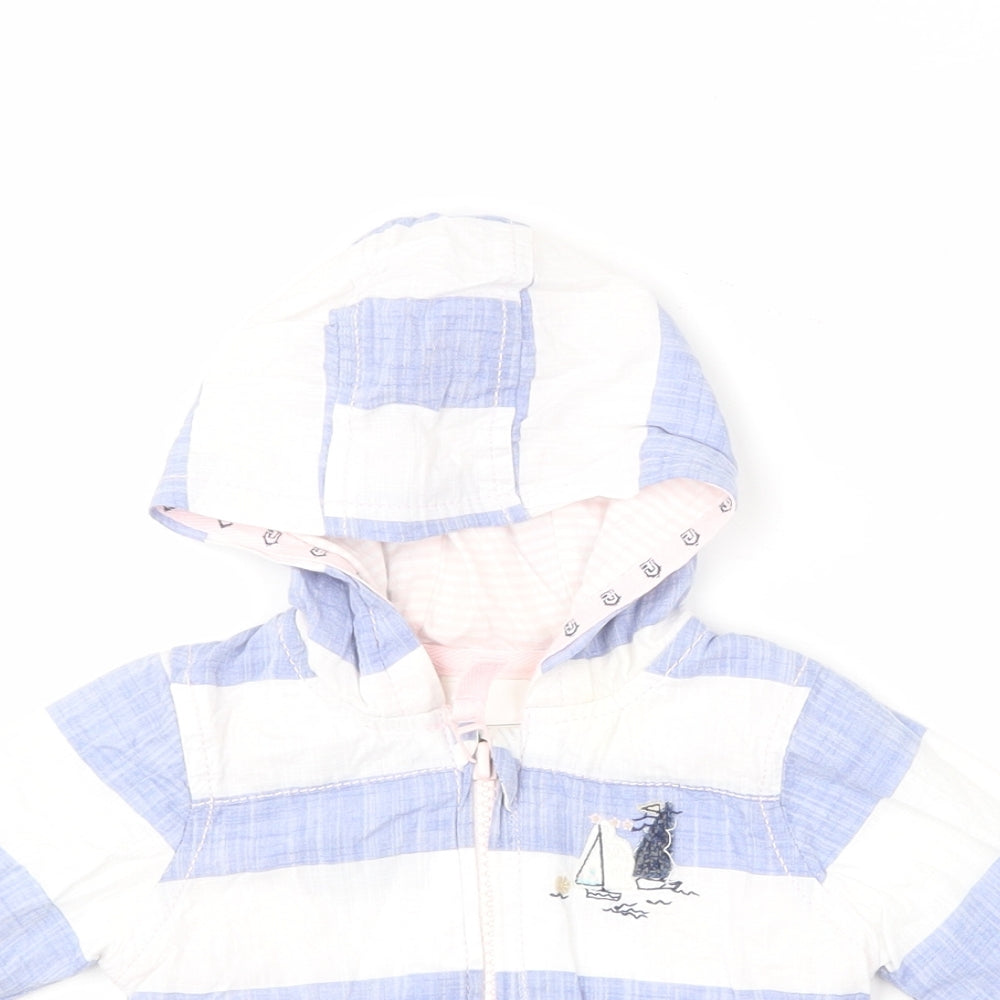 NEXT Baby Multicoloured Striped  Basic Coat Coat Size 0-3 Months