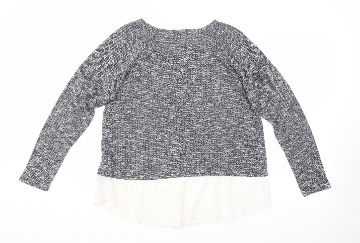 Marks and Spencer Womens Blue Round Neck  Viscose Pullover Jumper Size 16