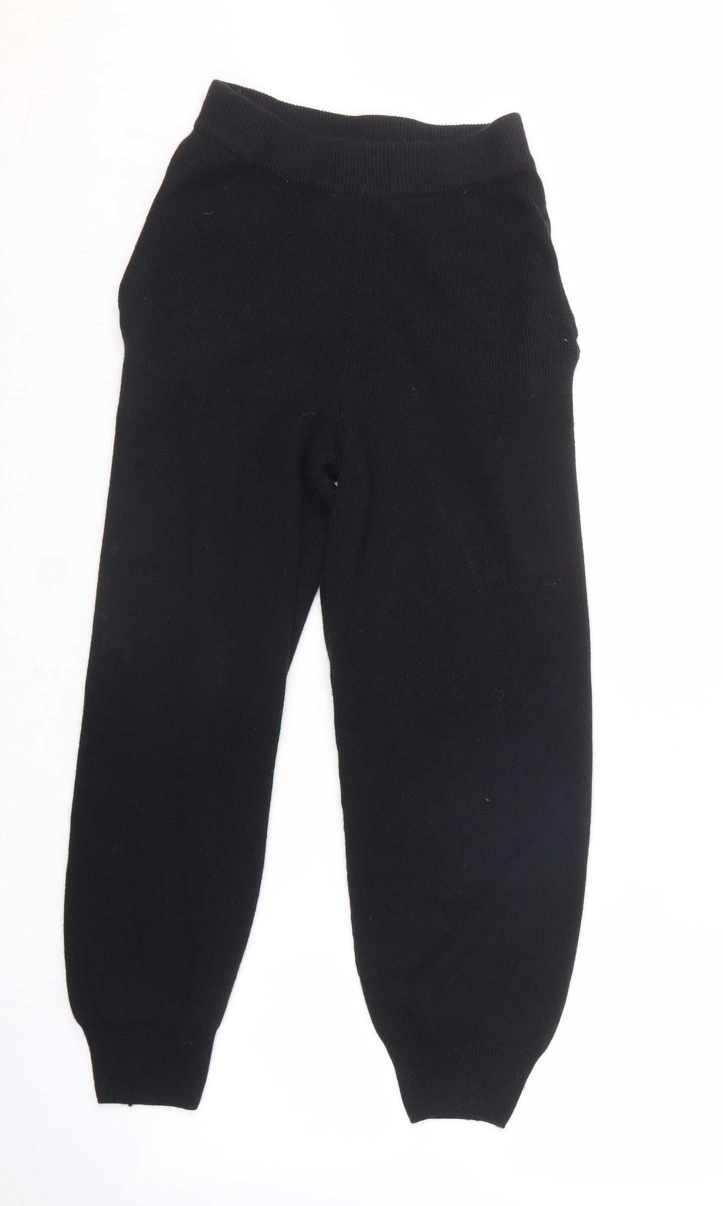 Boohoo Womens Black  Polyester Jogger Trousers Size M L24.5 in Regular