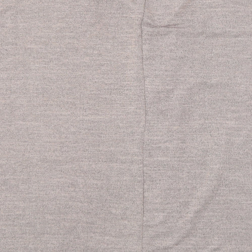 Preworn Womens Purple  Polyester Basic T-Shirt Size M V-Neck