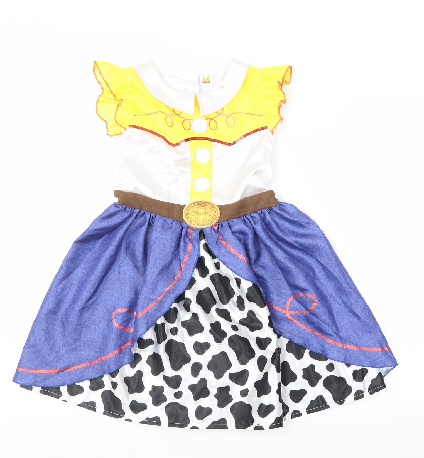 Disney Toy Story Girls Multicoloured  Polyester Skater Dress  Size 7-8 Years  Collared  - Toy Story