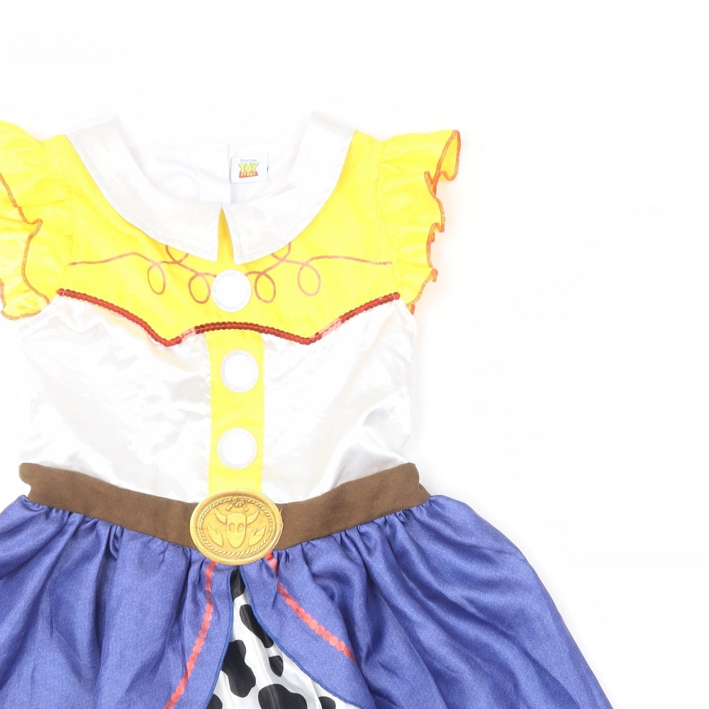 Disney Toy Story Girls Multicoloured  Polyester Skater Dress  Size 7-8 Years  Collared  - Toy Story