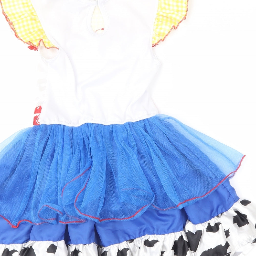 TU Girls Multicoloured  Polyester Skater Dress  Size 3-4 Years  Collared  - Toy story fancy dress