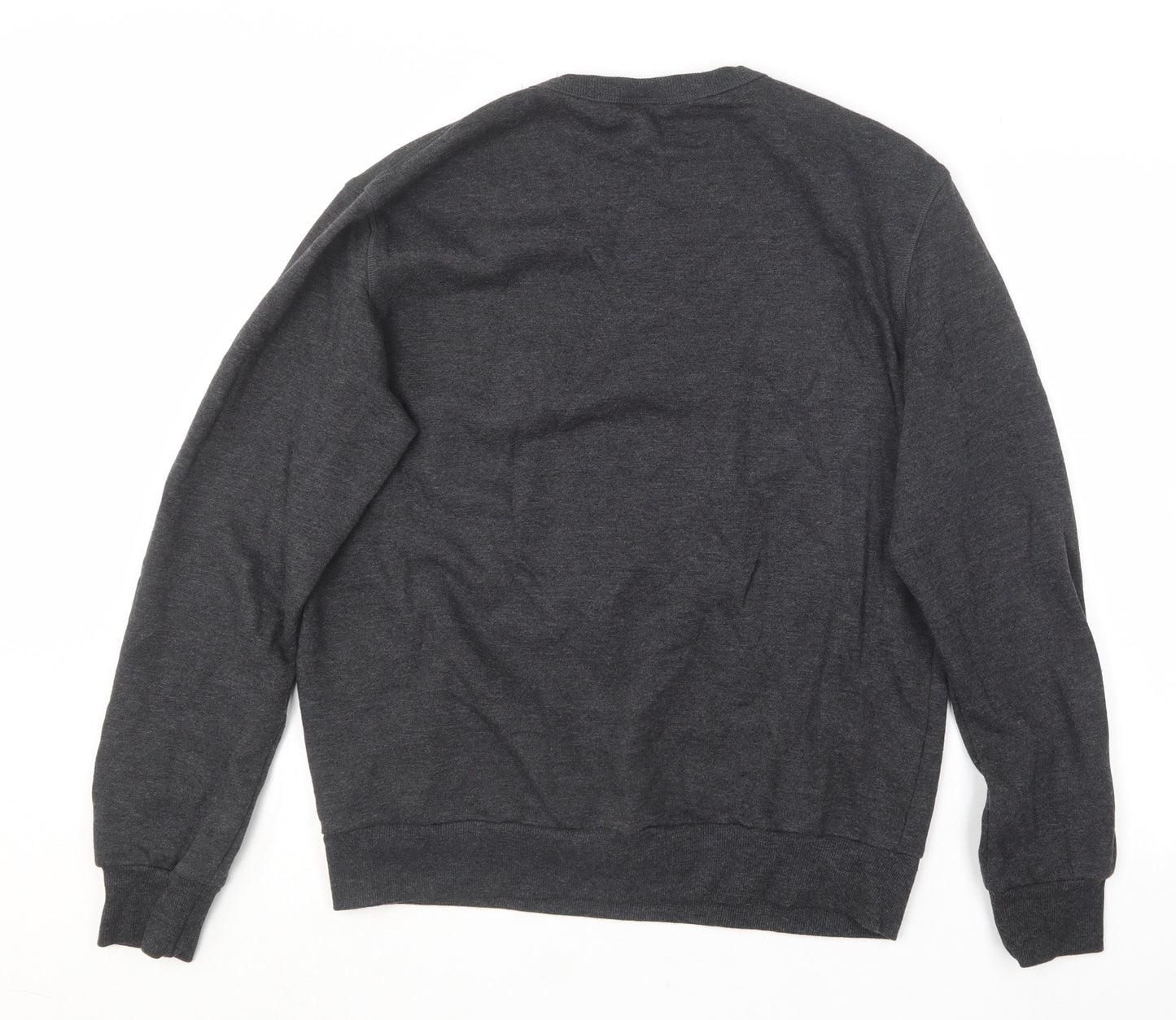 Primark Mens Grey Round Neck  Cotton Pullover Jumper Size L   - Coca Cola christmas