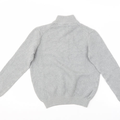 IZOD Womens Grey Roll Neck  Cotton Pullover Jumper Size S