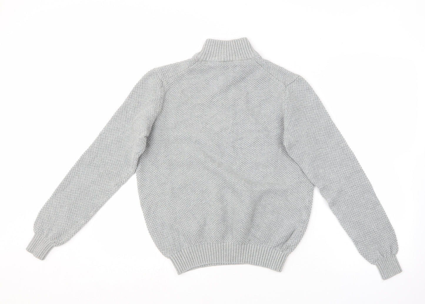 IZOD Womens Grey Roll Neck  Cotton Pullover Jumper Size S