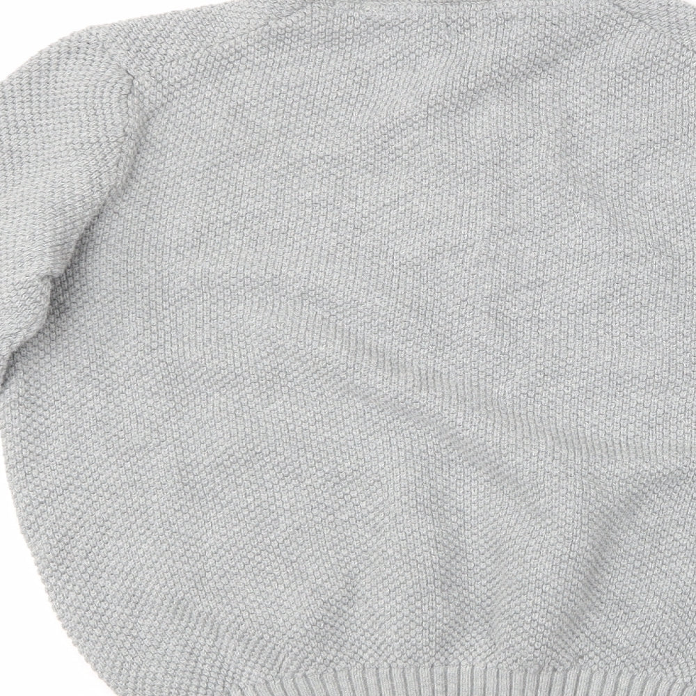 IZOD Womens Grey Roll Neck  Cotton Pullover Jumper Size S