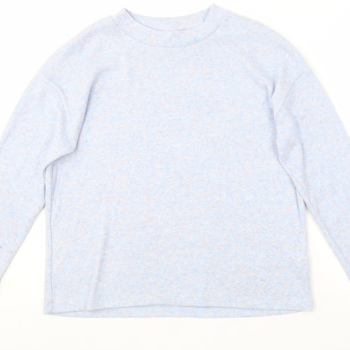 F&F Womens Blue Round Neck  Polyester Pullover Jumper Size 10