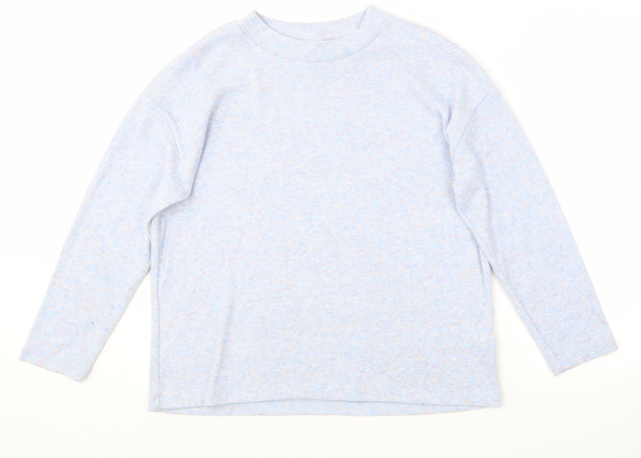 F&F Womens Blue Round Neck Polyester Pullover Jumper Size 10