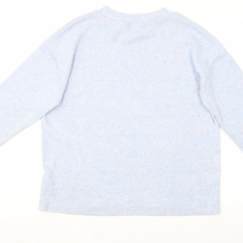 F&F Womens Blue Round Neck  Polyester Pullover Jumper Size 10