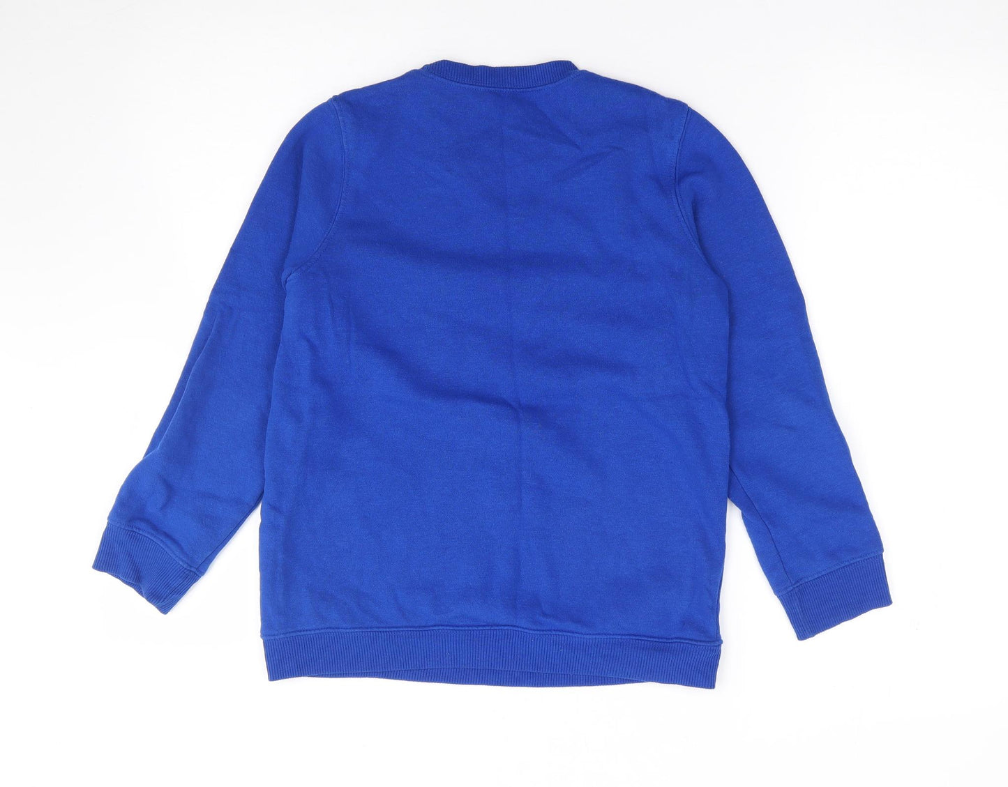 Preworn Boys Blue Crew Neck  Cotton Pullover Jumper Size 10 Years  Pullover - Schoolwear