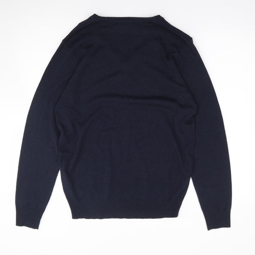 RTY Mens Blue V-Neck  Acrylic Pullover Jumper Size S   - Workwear