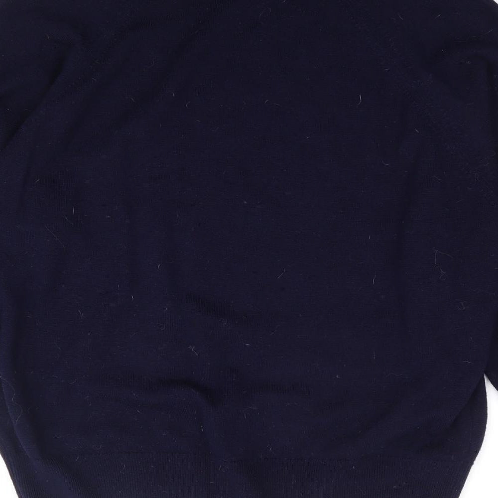 Classics  Womens Blue Roll Neck  Wool Pullover Jumper Size 18