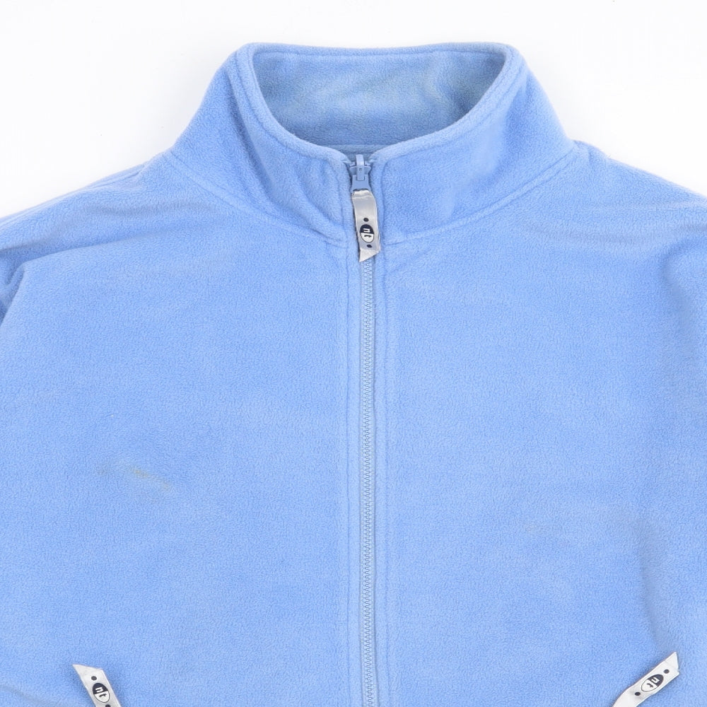 Neautral Territory Womens Blue High Neck  Polyester Full Zip Jumper Size M