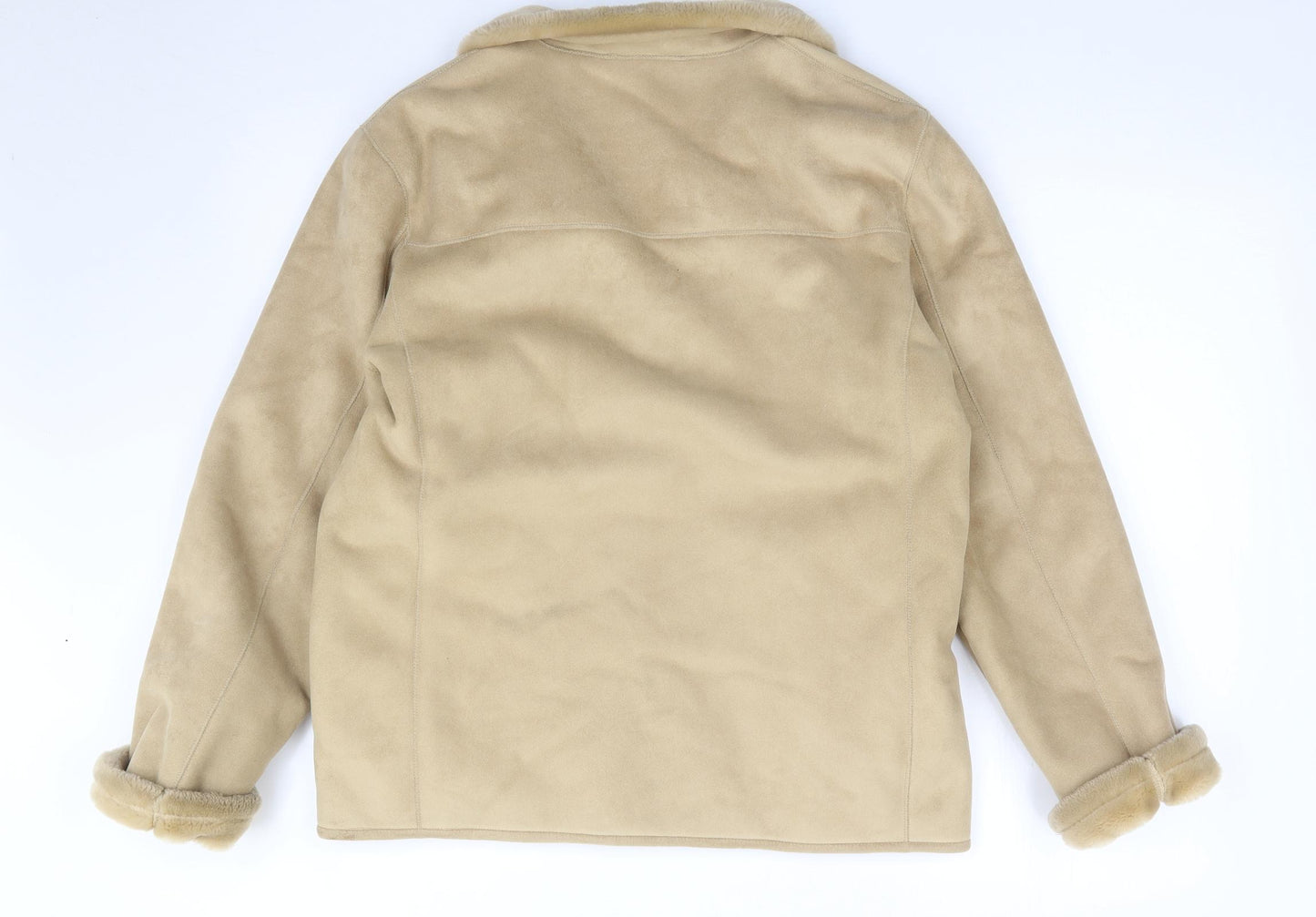 Jack Murphy Womens Beige   Jacket Coat Size 12  Button