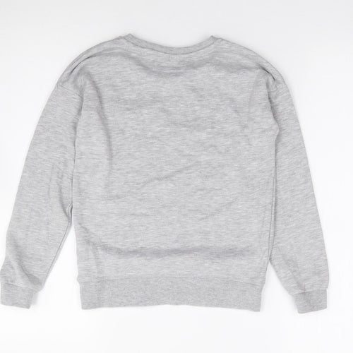 Primark Girls Grey  Cotton Pullover Sweatshirt Size 8-9 Years  Pullover