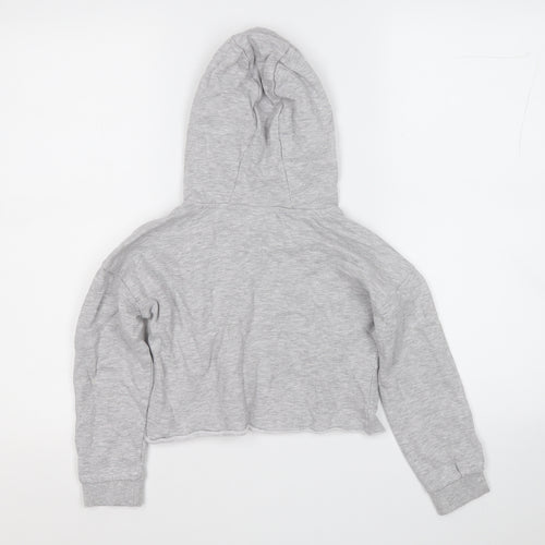 Matalan Girls Grey  Cotton Pullover Hoodie Size 9 Years   - Stay Sassy