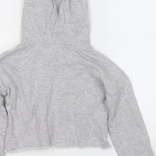 Matalan Girls Grey  Cotton Pullover Hoodie Size 9 Years   - Stay Sassy
