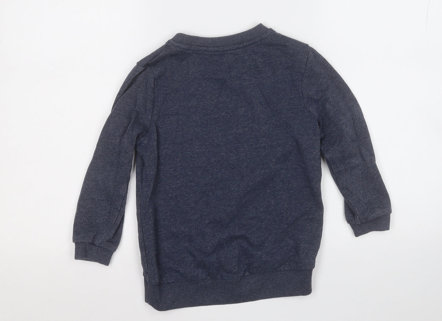 George Boys Blue  Cotton Pullover Sweatshirt Size 4-5 Years   - Smile More