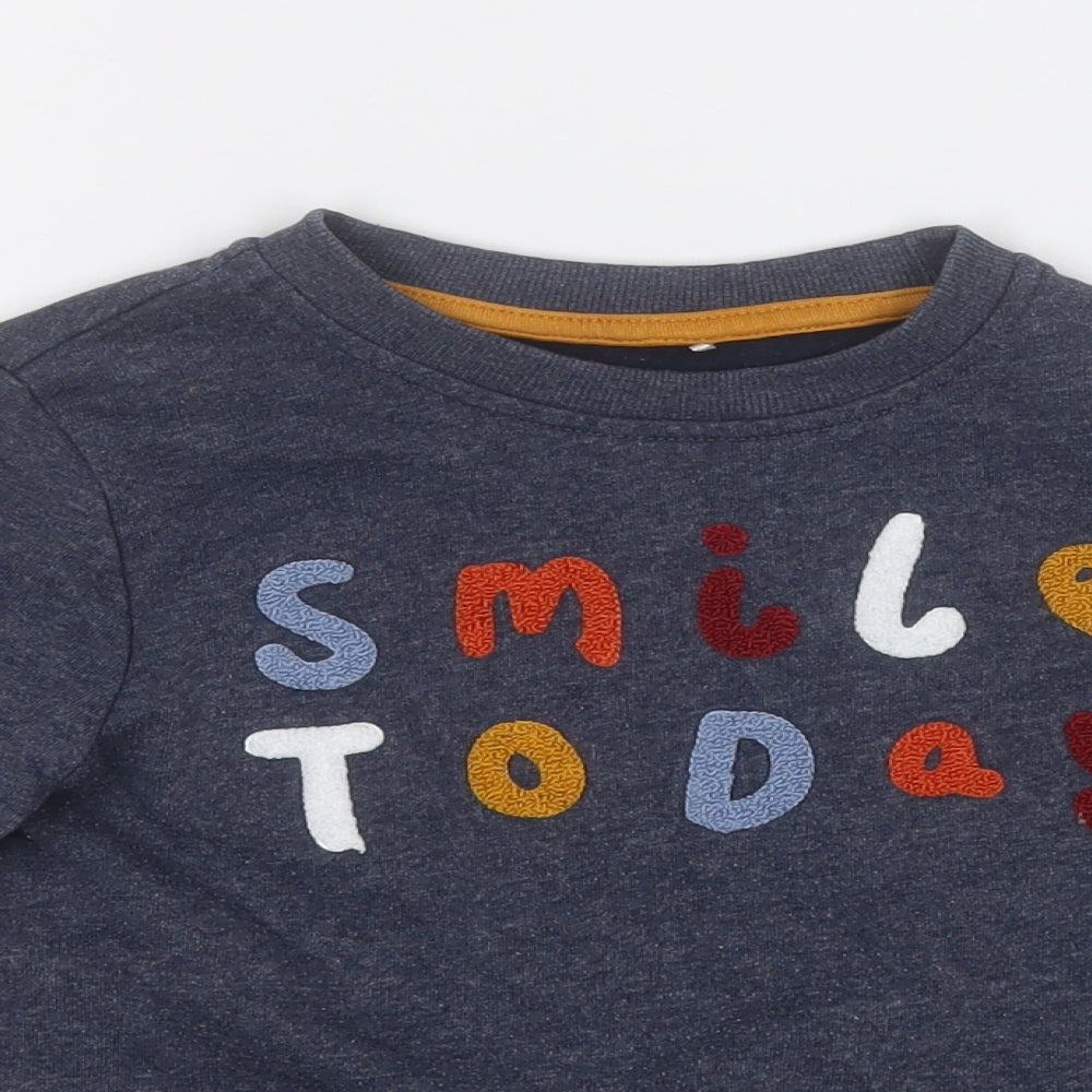 George Boys Blue  Cotton Pullover Sweatshirt Size 4-5 Years   - Smile More