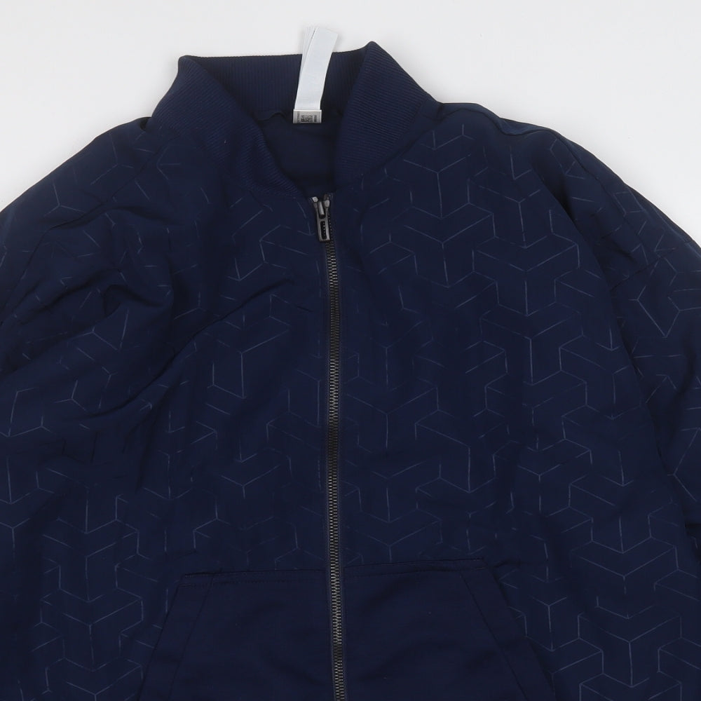 adidas Mens Blue   Bomber Jacket Jacket Size S