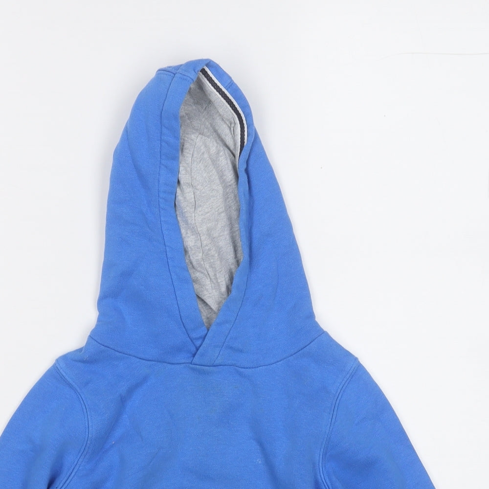 Marks and Spencer Boys Blue  Cotton Pullover Hoodie Size 4-5 Years