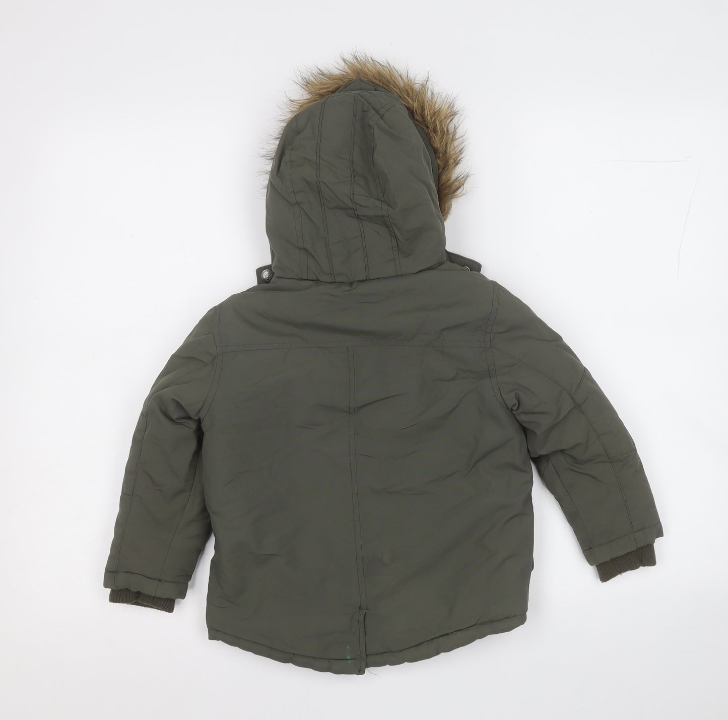 TU Boys Green   Parka Coat Size 2-3 Years