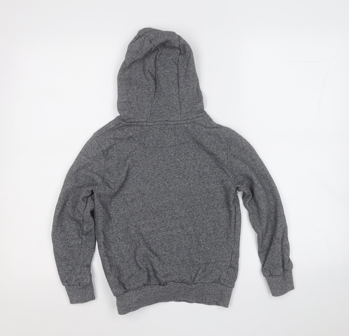 Marks and Spencer Boys Grey  Cotton Pullover Hoodie Size 8-9 Years