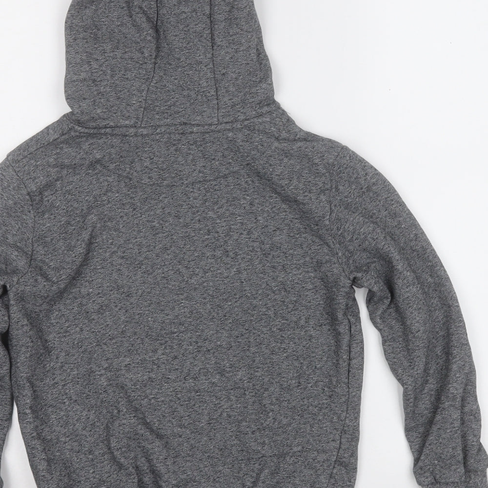 Marks and Spencer Boys Grey  Cotton Pullover Hoodie Size 8-9 Years