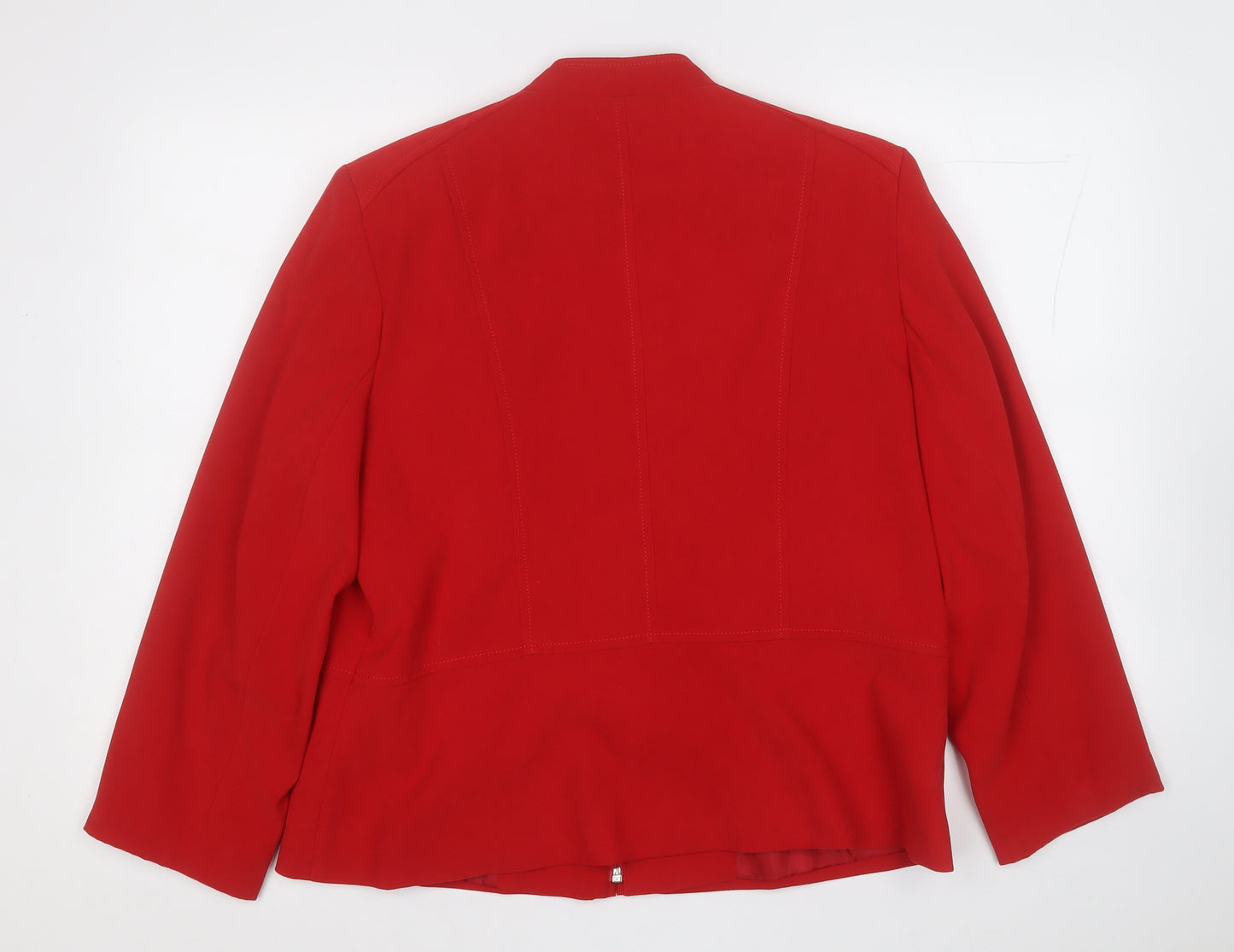 EWM Womens Red   Jacket Blazer Size 6  Zip