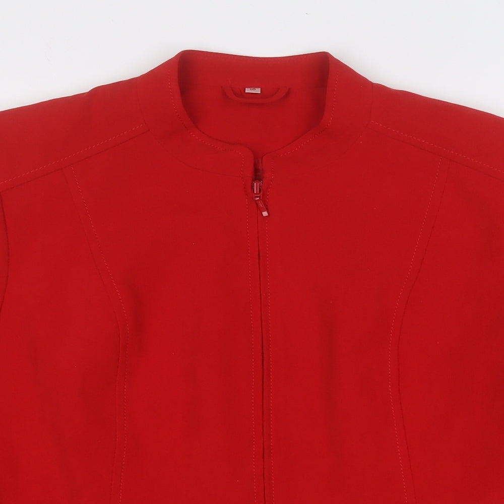 EWM Womens Red   Jacket Blazer Size 6  Zip