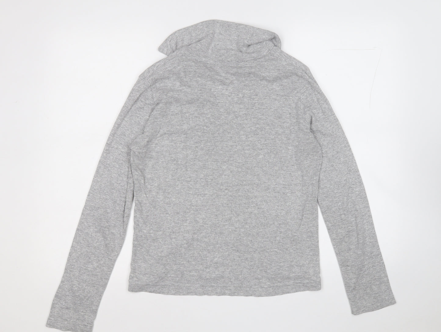 JFW Womens Grey V-Neck  Acrylic Pullover Jumper Size 14