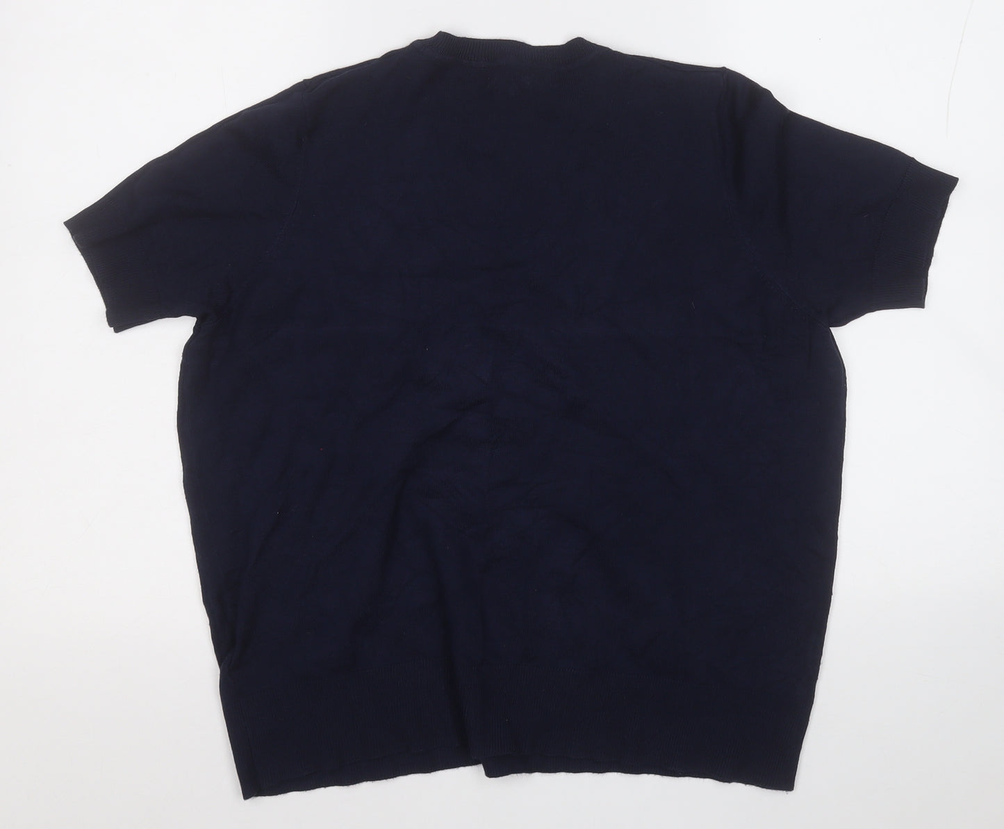 Marks and Spencer Womens Blue Round Neck  Viscose Pullover Jumper Size 16