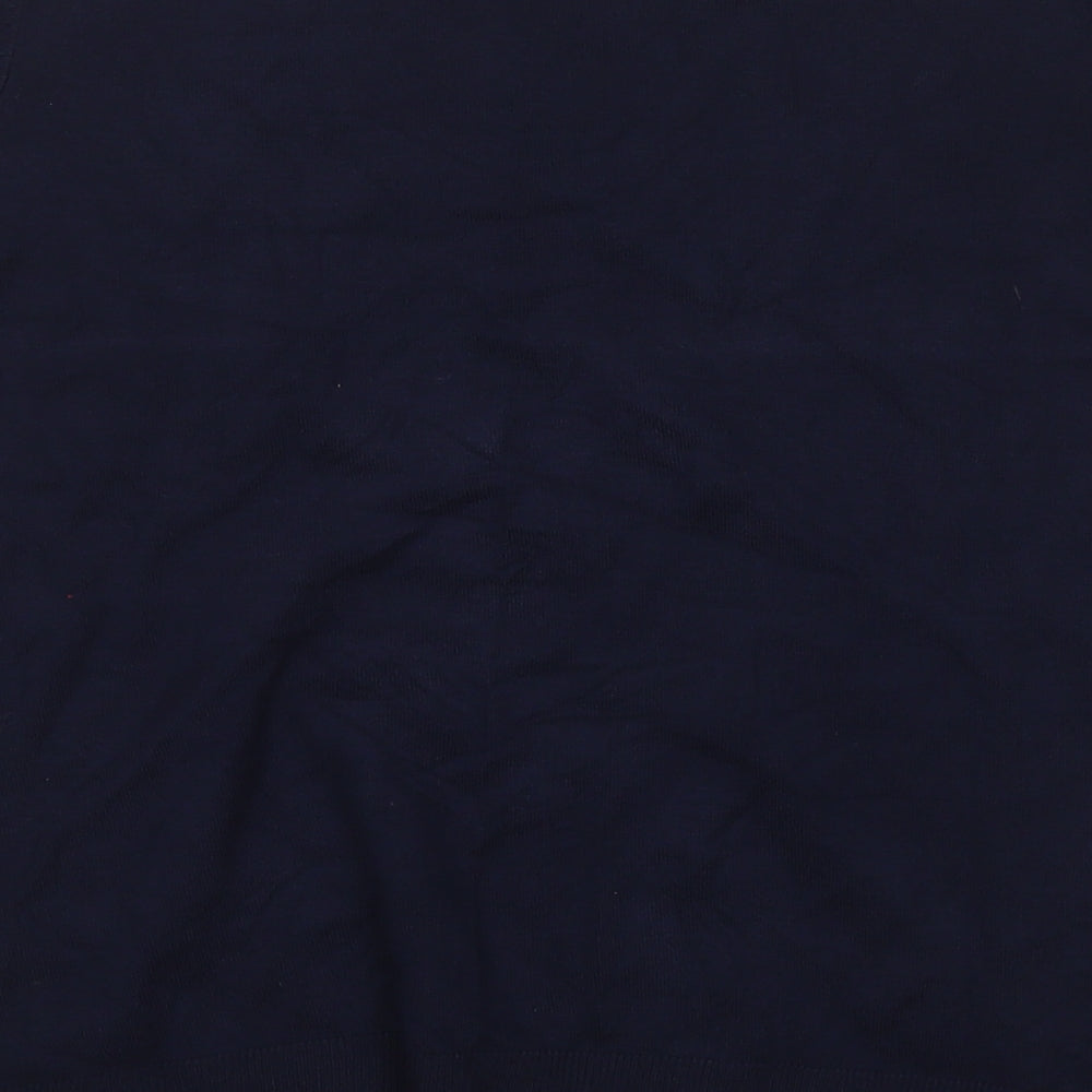 Marks and Spencer Womens Blue Round Neck  Viscose Pullover Jumper Size 16