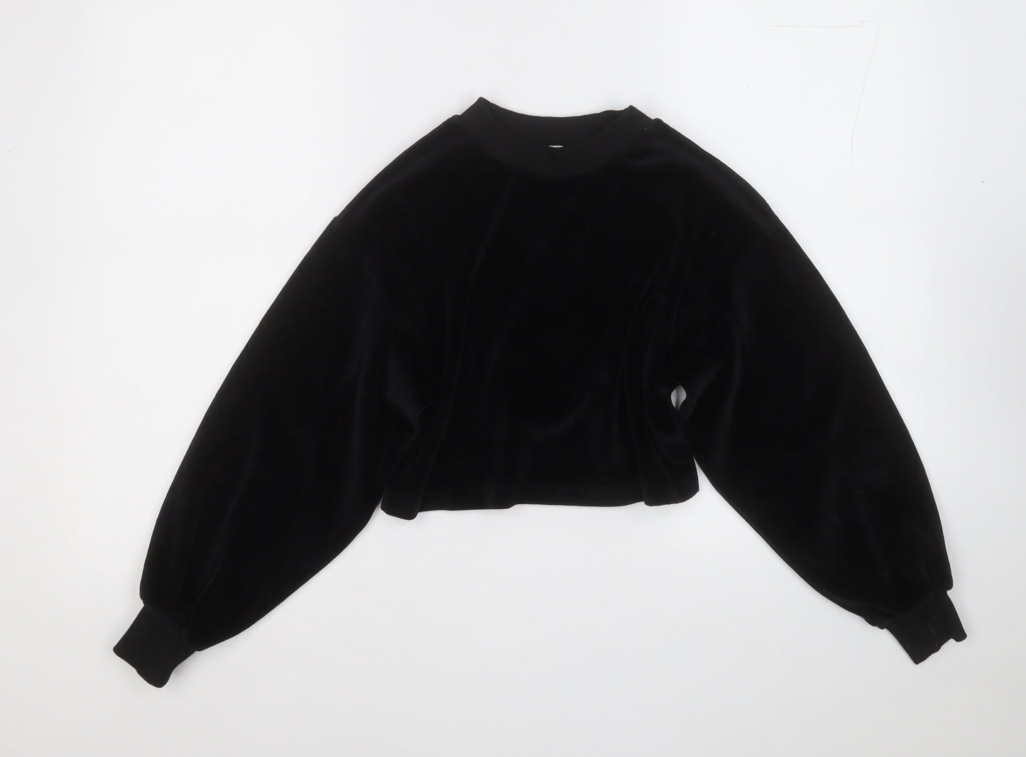 Candy Girls Black  Cotton Pullover Sweatshirt Size 10 Years