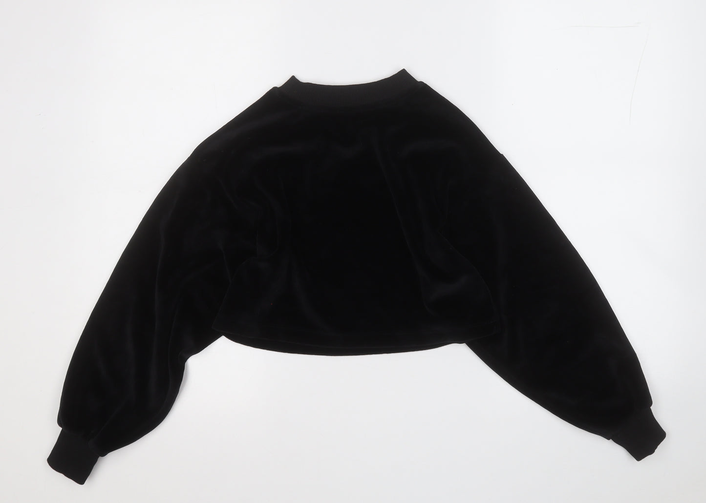 Candy Girls Black  Cotton Pullover Sweatshirt Size 10 Years