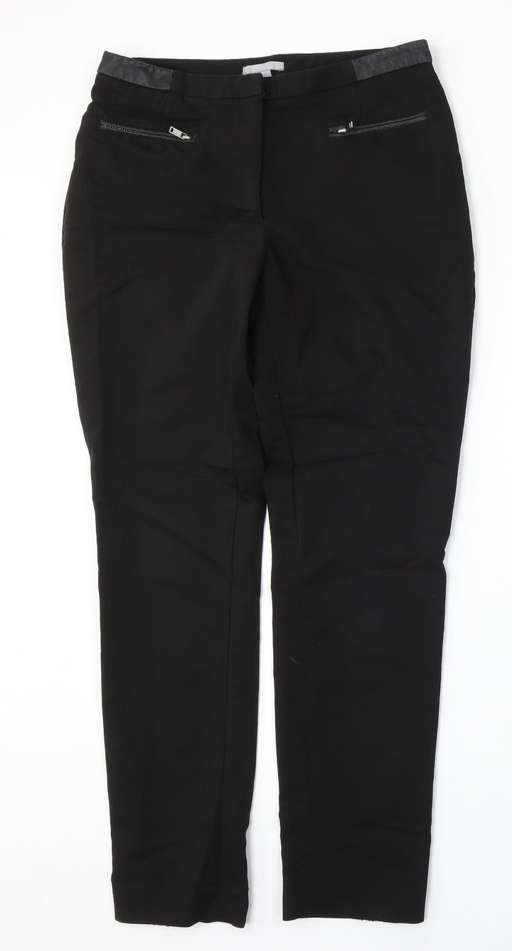 H&M Womens Black  Cotton Skinny Jeans Size 6 L27 in Regular Zip