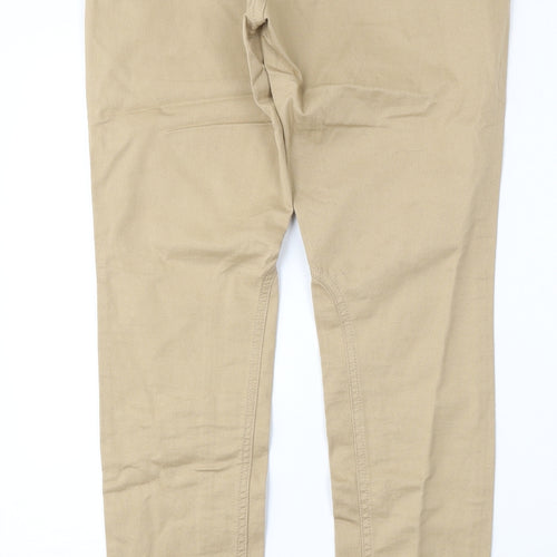 LIMITED COLLECTION Womens Beige  Cotton Skinny Jeans Size 12 L30 in Regular