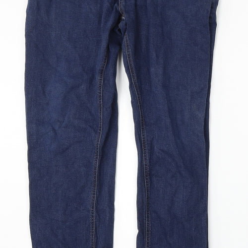 Easy Womens Blue  Cotton Skinny Jeans Size 36 L32 in Regular Button