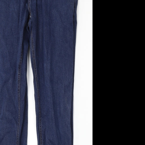 Easy Womens Blue  Cotton Skinny Jeans Size 36 L32 in Regular Button