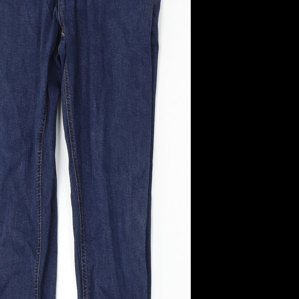 Easy Womens Blue  Cotton Skinny Jeans Size 36 L32 in Regular Button