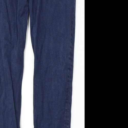 Easy Womens Blue  Cotton Skinny Jeans Size 36 L32 in Regular Button